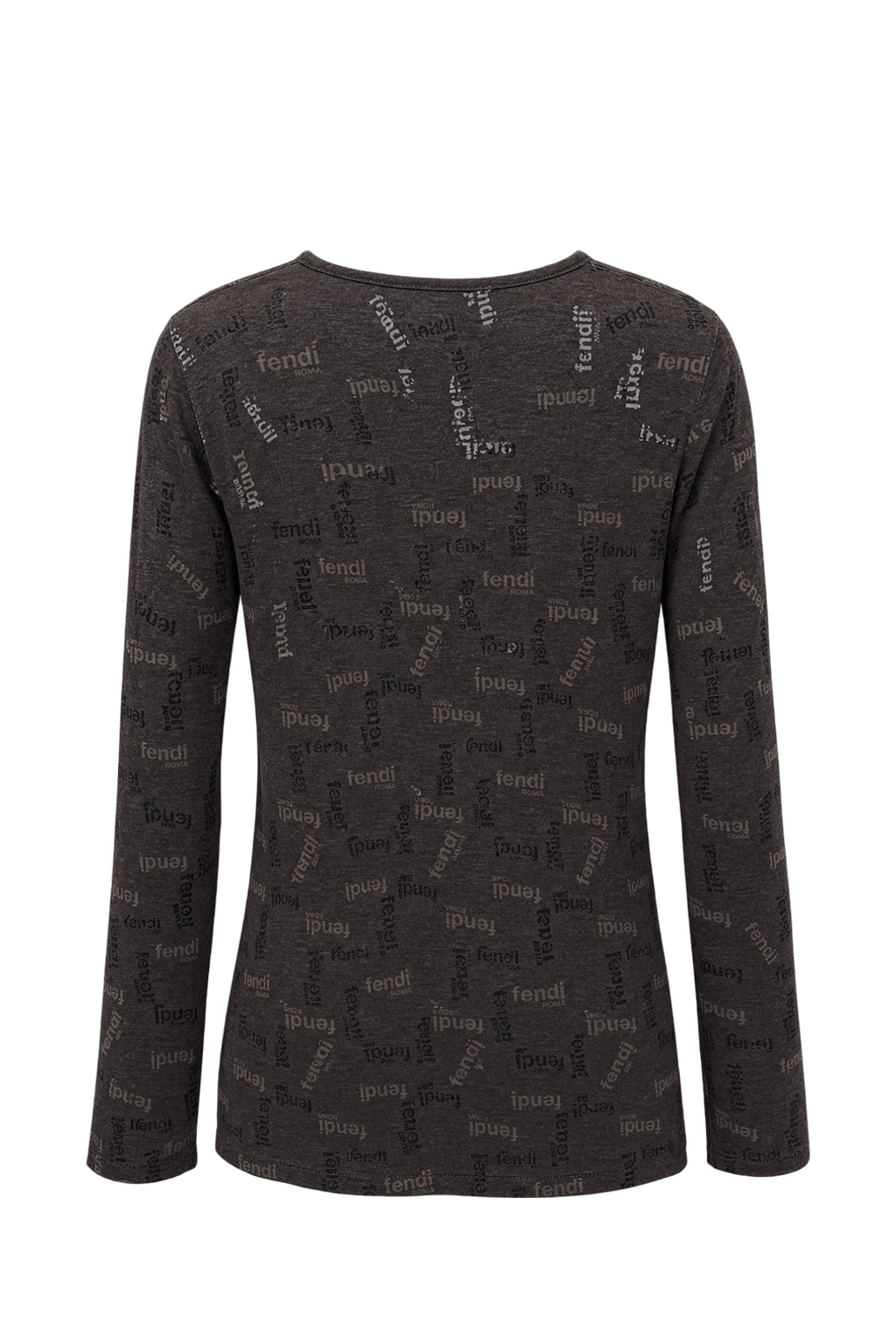 1990s Dark Charcoal Brown Lightweight Knit T-Shirt - Back View