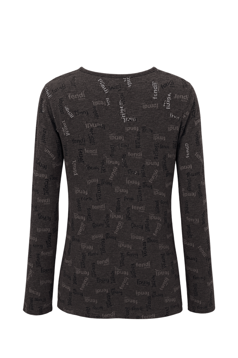 1990s Dark Charcoal Brown Lightweight Knit T-Shirt - Back View