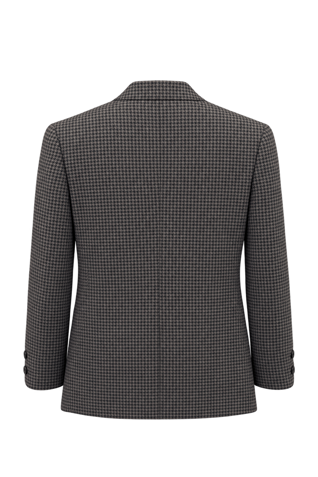 1980s Charcoal Grey Wool Blazer - Back View