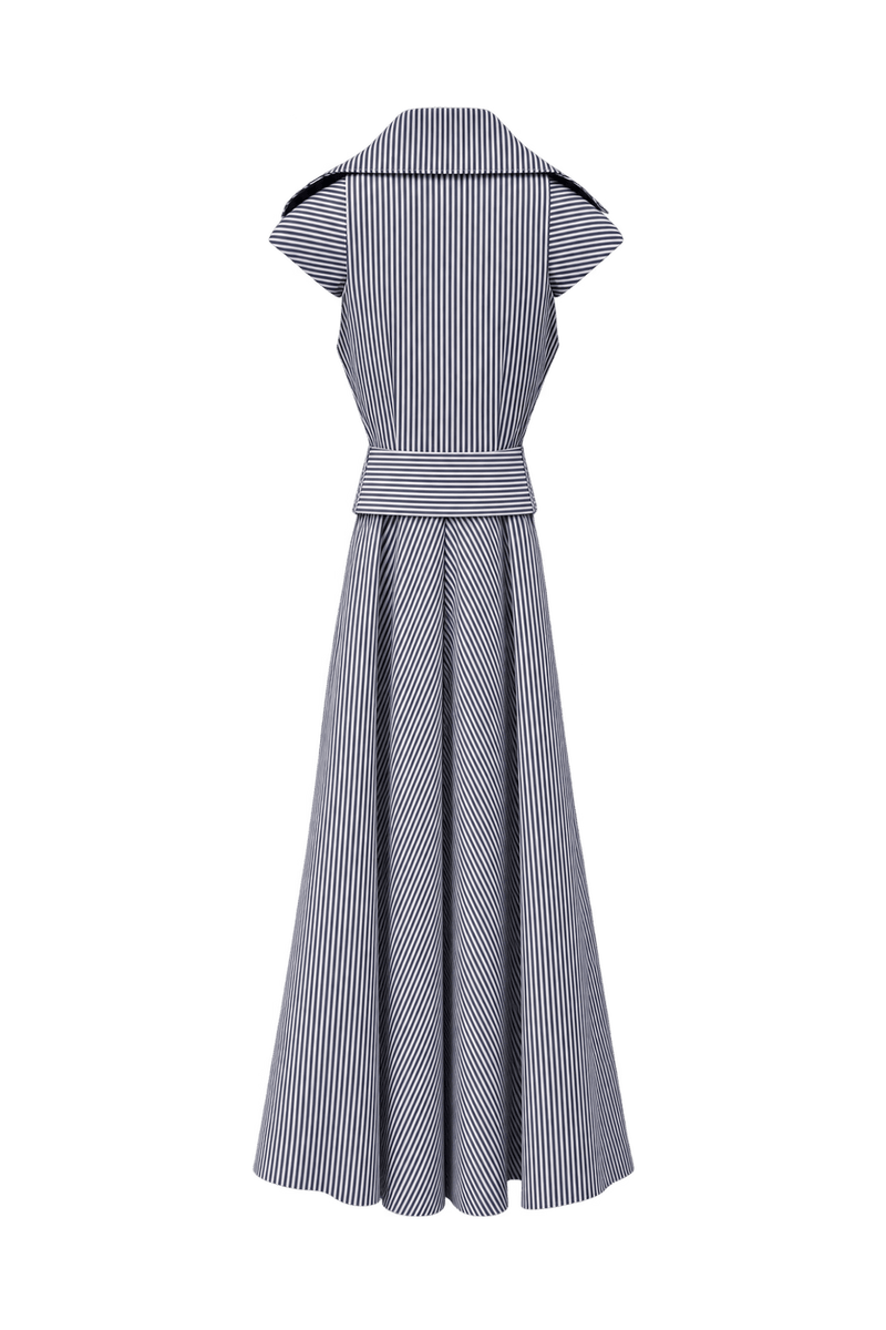 1970s White Woven Midi Dress - Back View