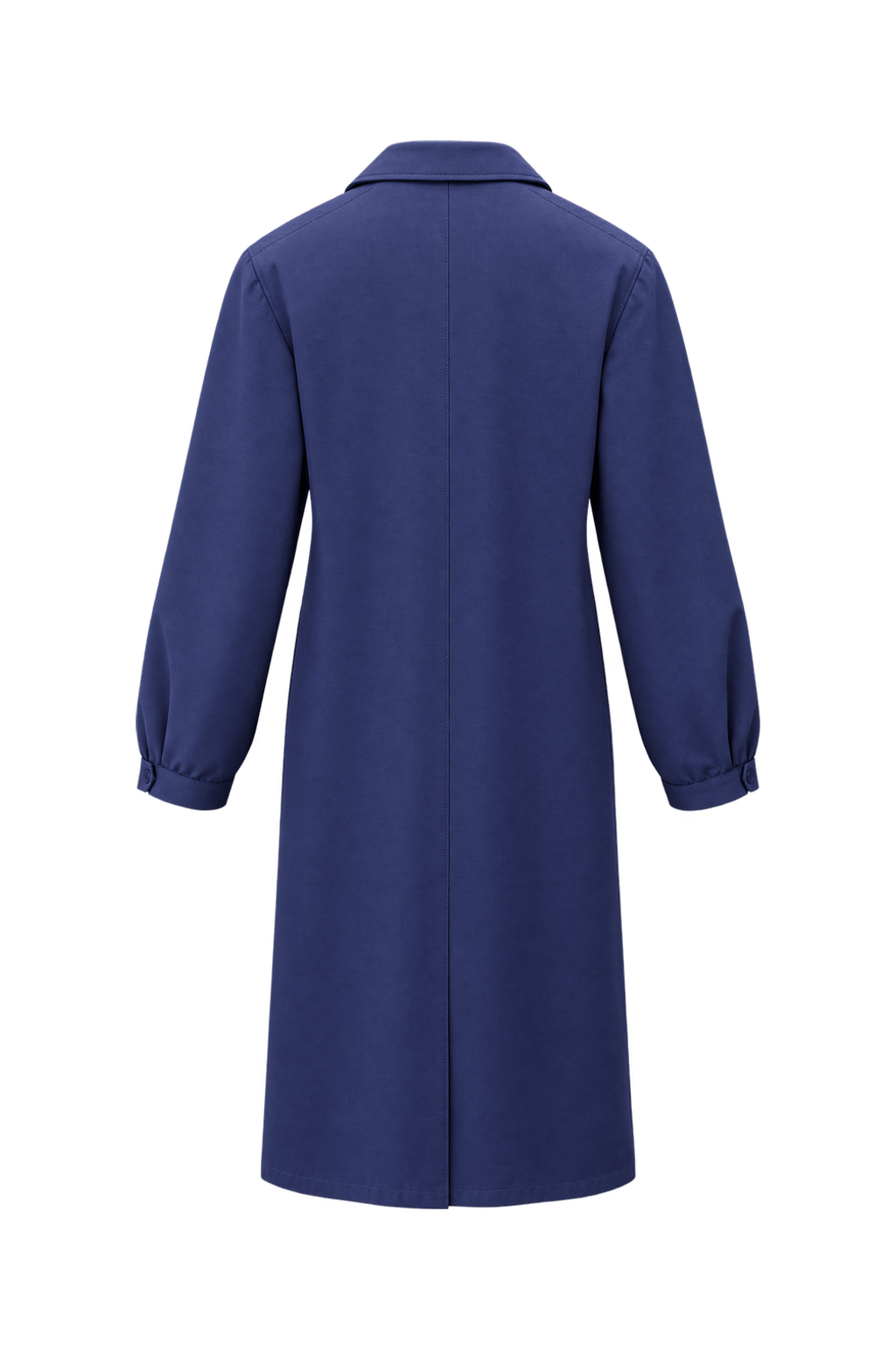 1980s Muted Violet-Blue Woven Coat - Back View