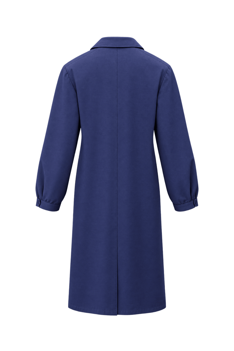 1980s Muted Violet-Blue Woven Coat - Back View