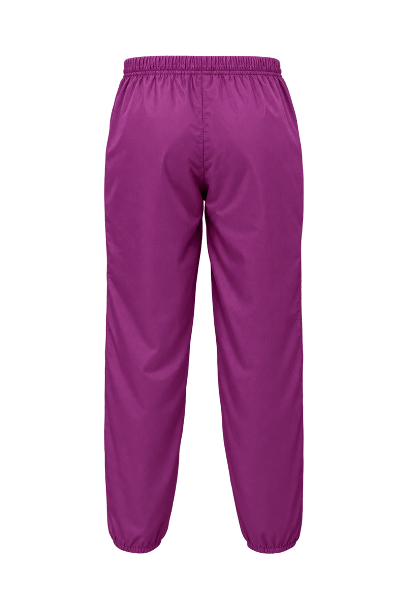 1980s Bright Magenta Purple Nylon Pants - Back View