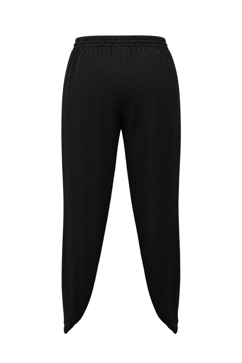 1990s Black Synthetic Pants - Back View