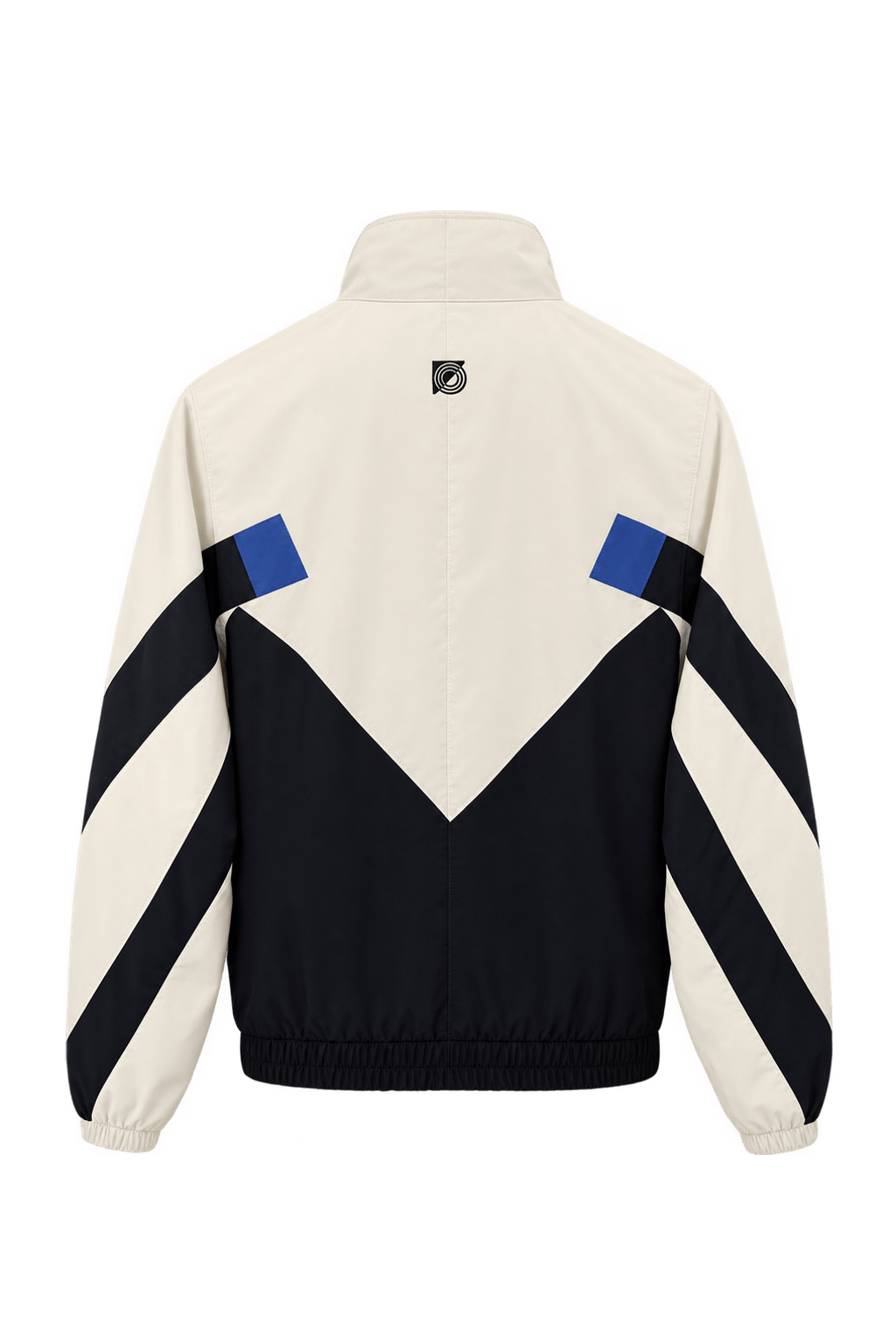 1990s Cream White Synthetic Jacket - Back View