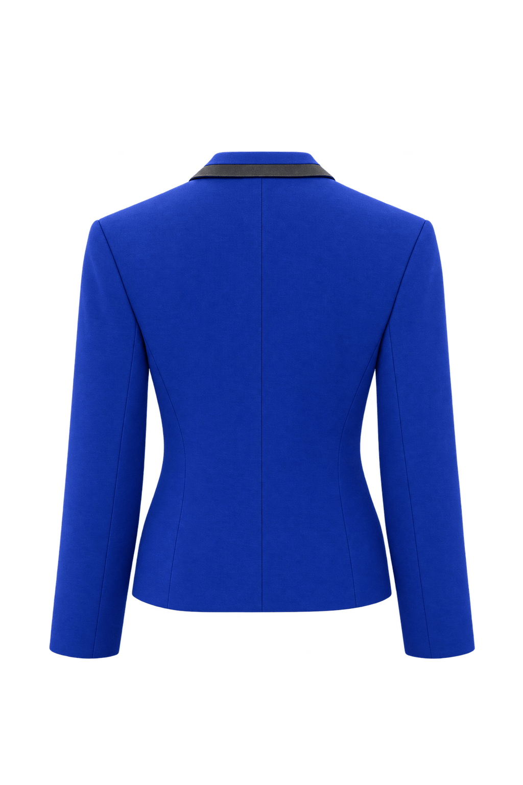 1980s Cobalt Blue Woven Blazer - Back View