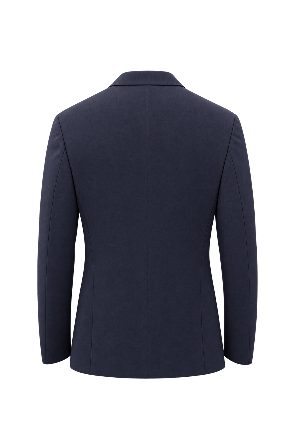 1990s Dark Navy Blue Woven Blazer - Back View