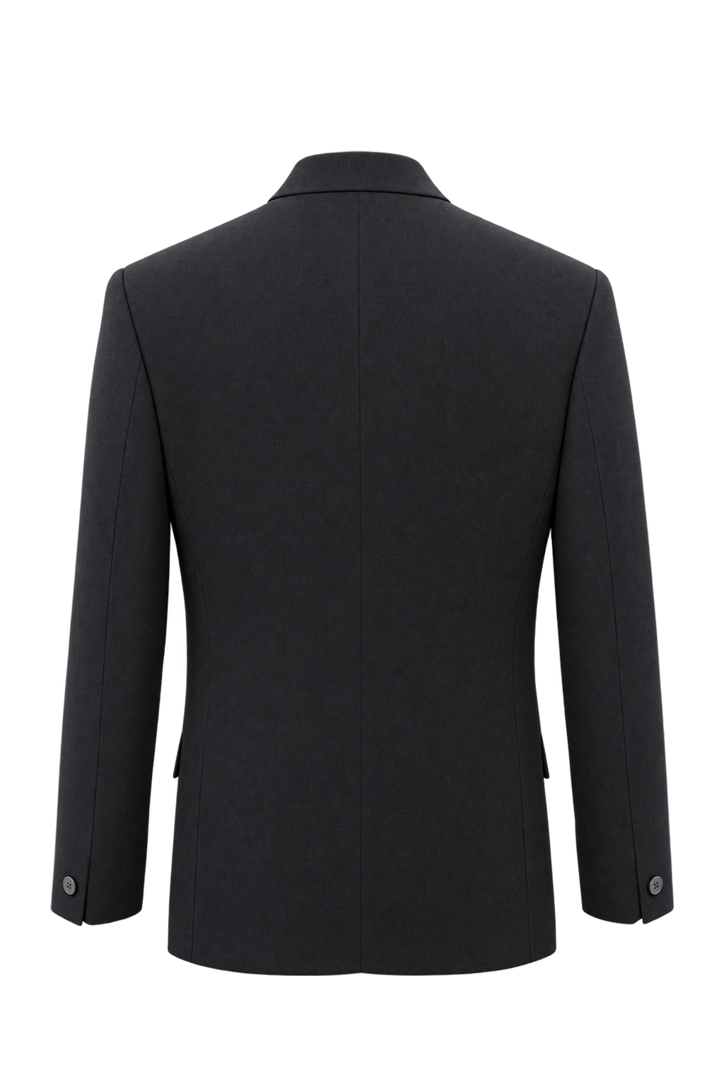 1990s Black Woven Blazer - Back View
