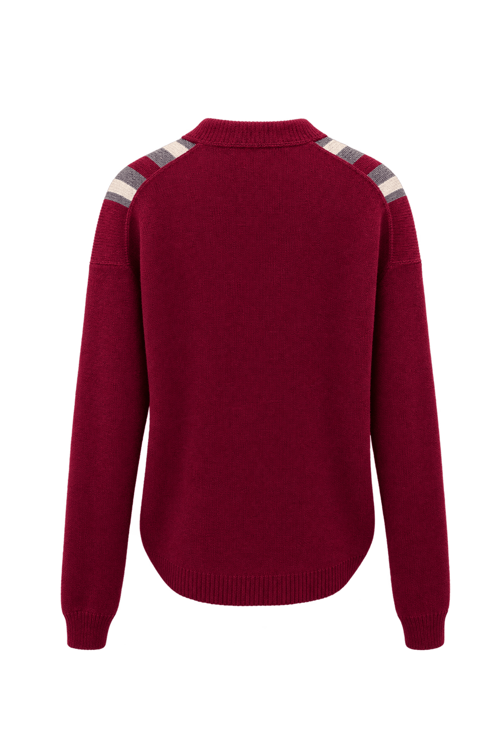 1960s Deep Burgundy Knit Cardigan - Back View