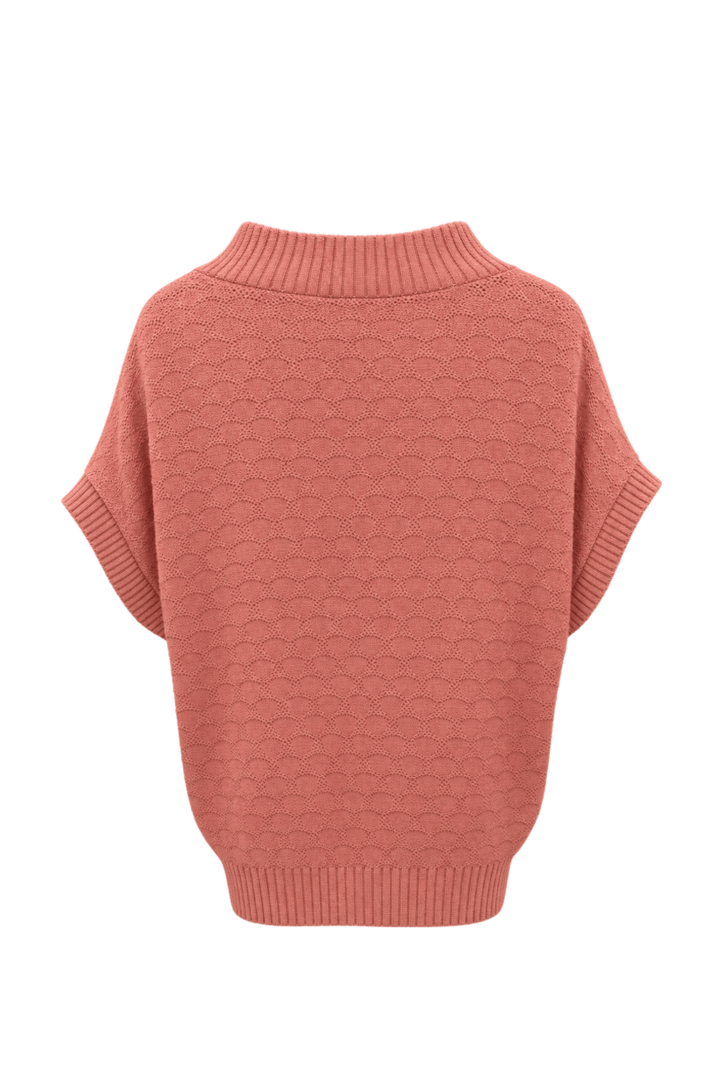 1980s Dusty Peach Pink Unidentified Knit Sweater - Back View