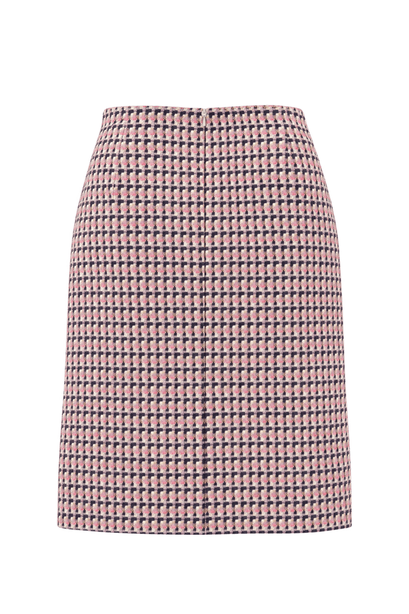 1990s Cream Woven Skirt - Back View