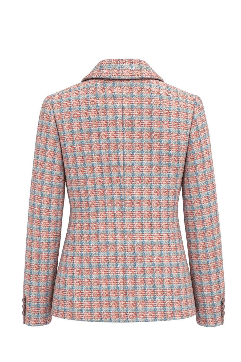 1990s Cream Tweed Blazer - Back View