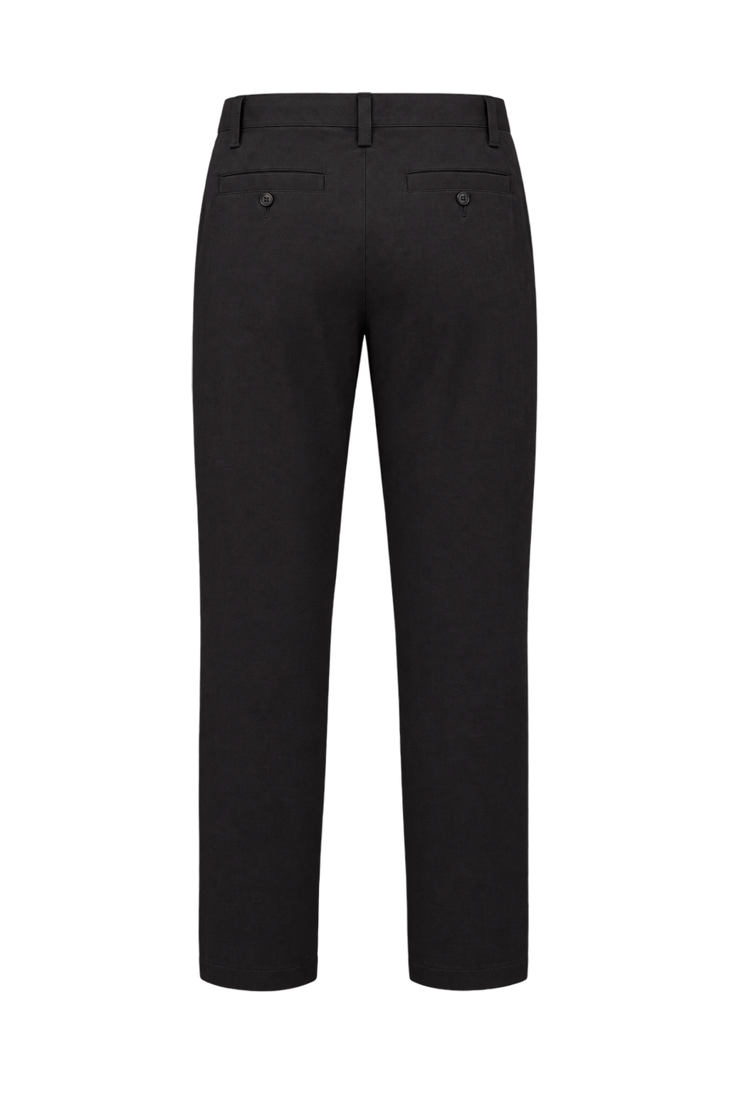 1990s Dark Chocolate Brown Cotton-Blend Trousers - Back View