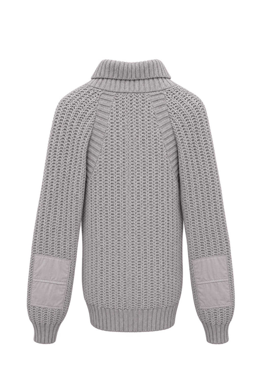 1980s Light Heather Grey Knit Sweater - Back View