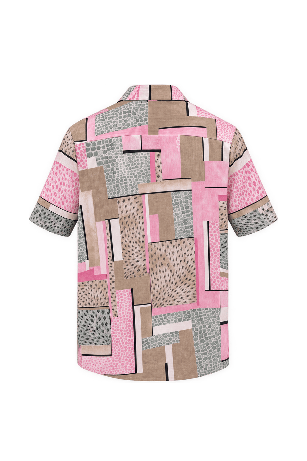 1980s Dusty Pink Unknown Button-Down Shirt - Back View