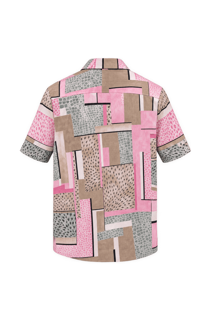 1980s Dusty Pink Unknown Button-Down Shirt - Back View