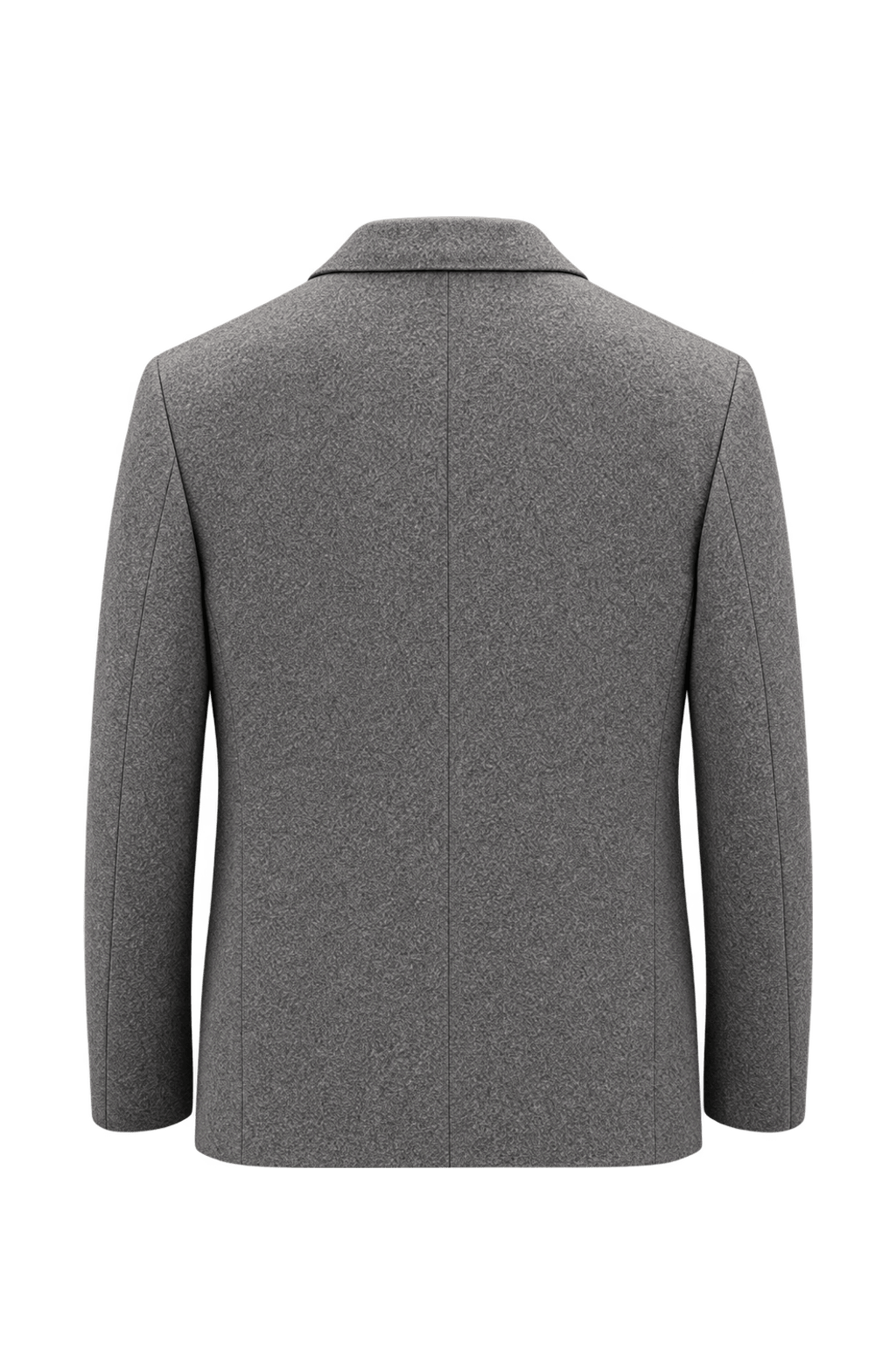 1980s Medium Heather Gray Wool Blazer - Back View