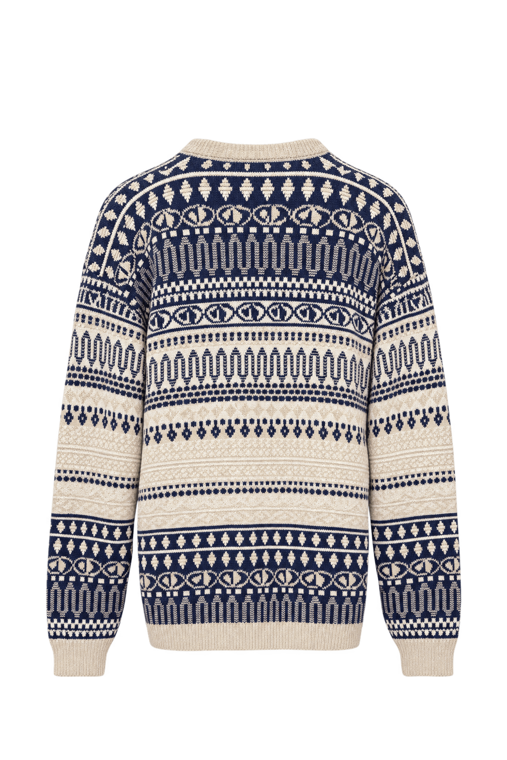1980s Cream Knit Sweater - Back View