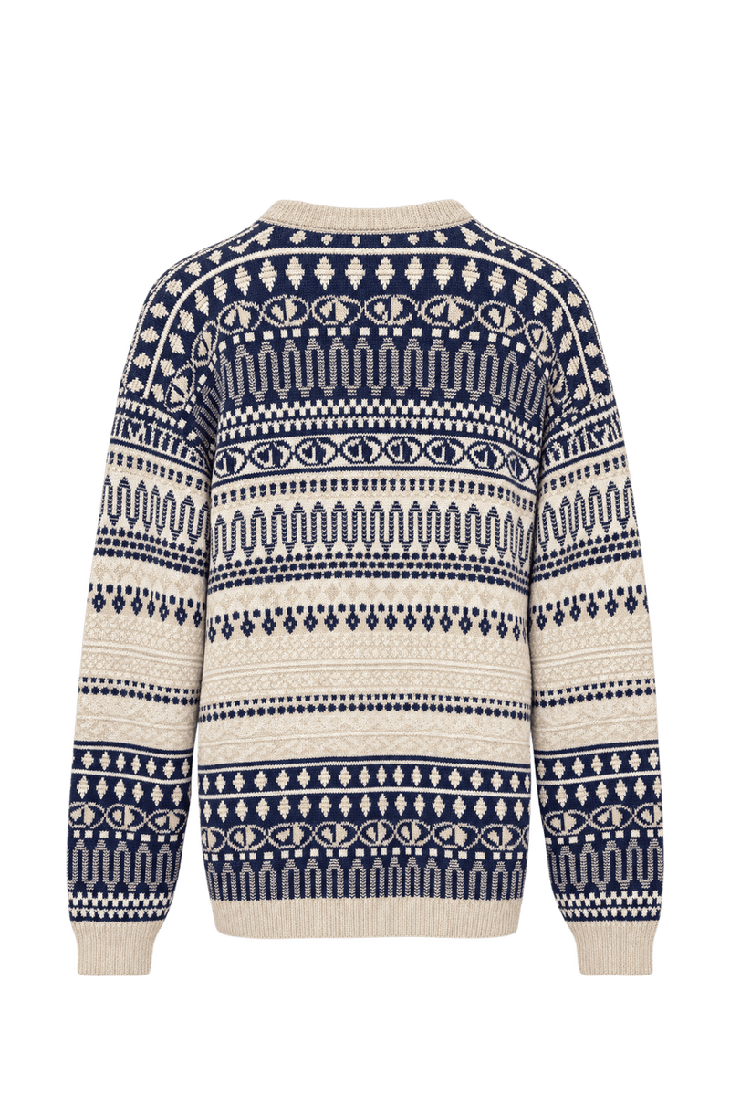 1980s Cream Knit Sweater - Back View