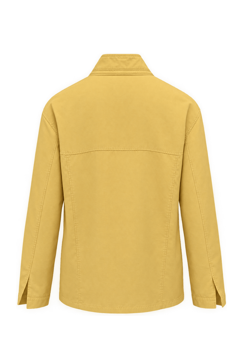 1980s Golden Yellow Unverified Woven Fabric Jacket - Back View