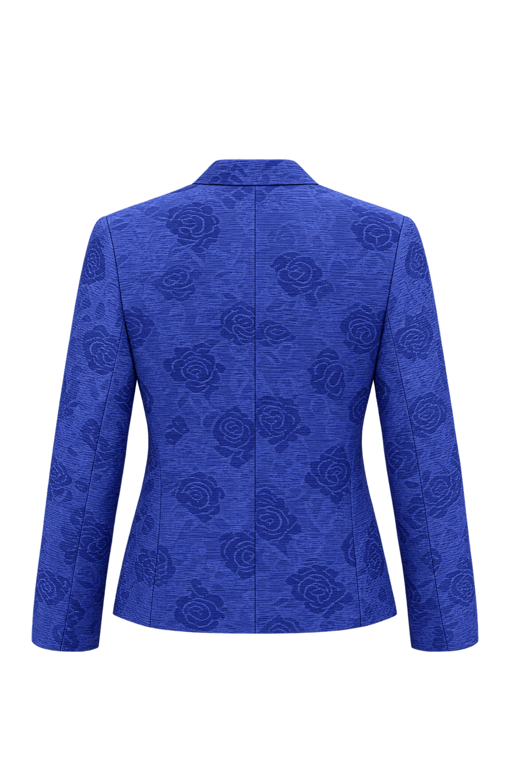 1980s Vivid Violet Jacquard Blazer - Back View