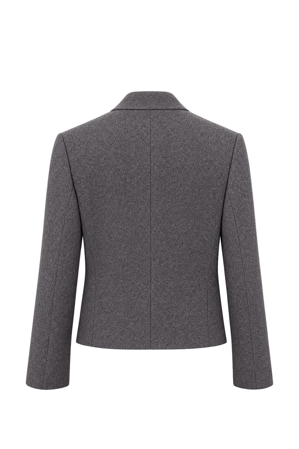1980s Heathered Taupe Gray Wool Jacket - Back View