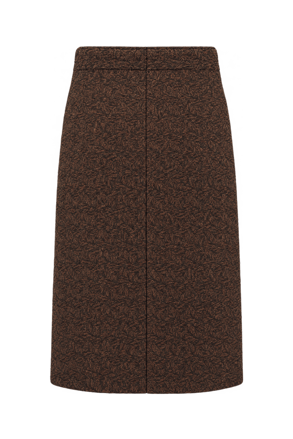 1930s Dark Reddish Brown Wool Blend Skirt - Back View