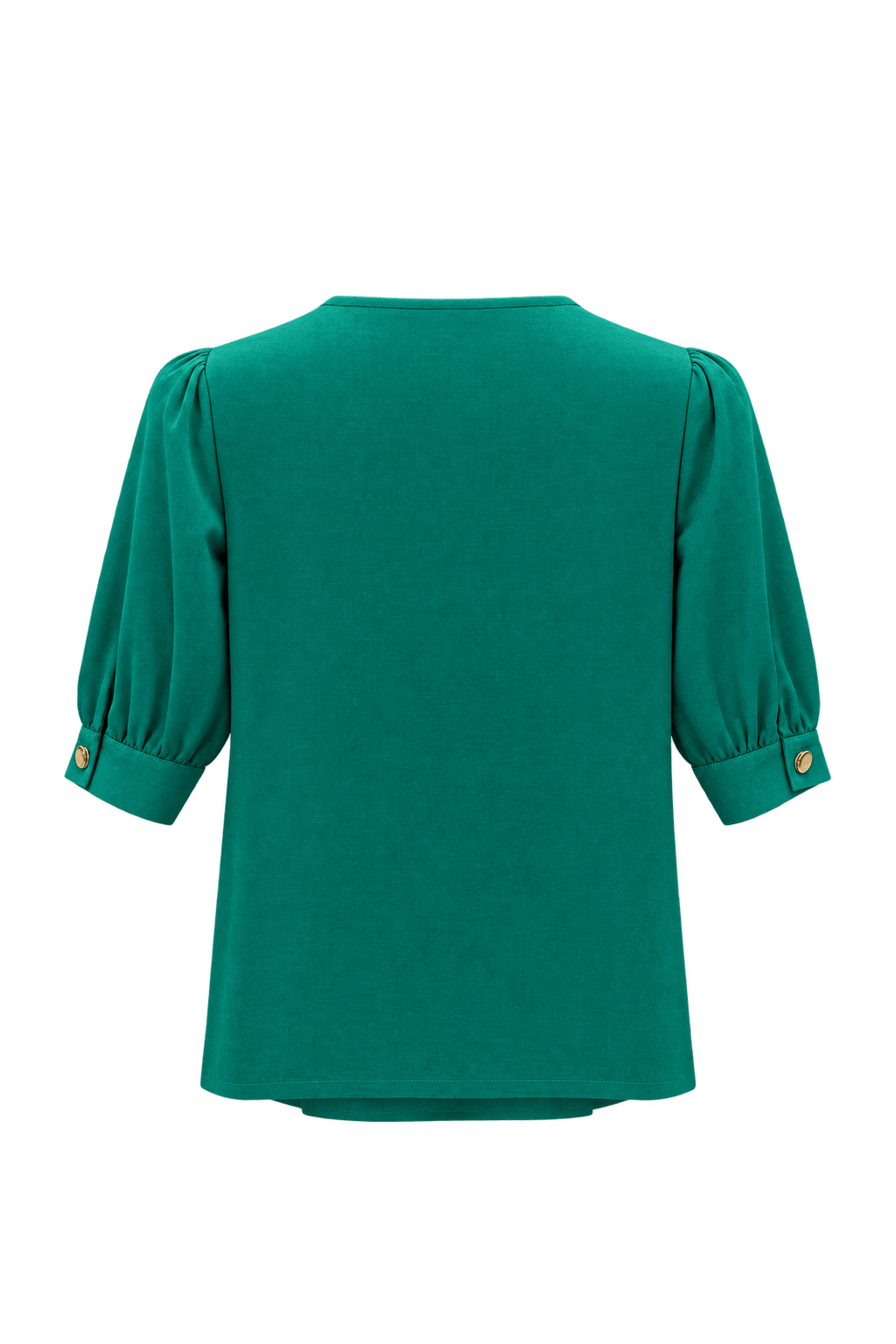 1980s Emerald Green Lightweight Blouse - Back View