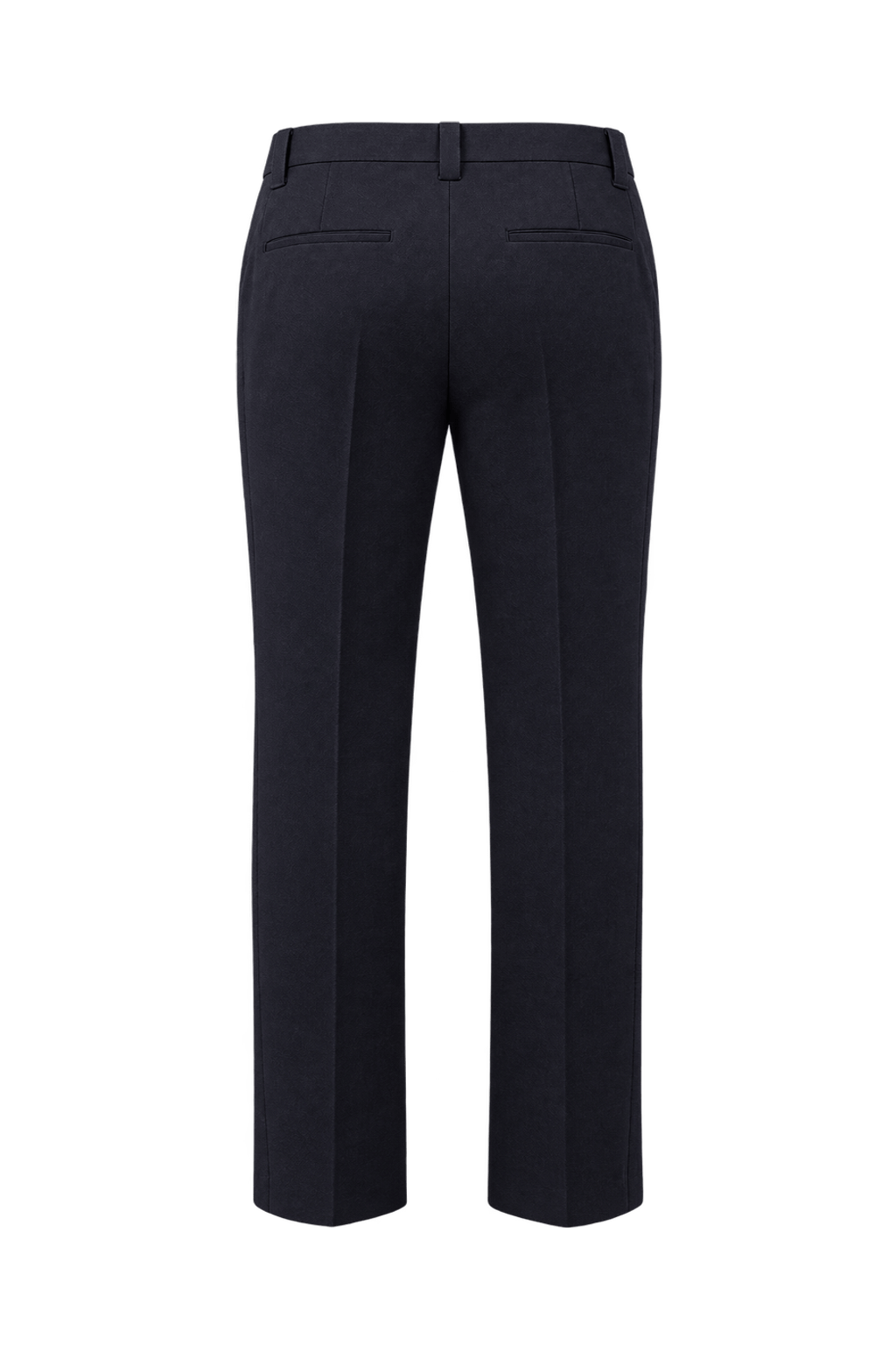 1980s Black Woven Suiting Trousers - Back View