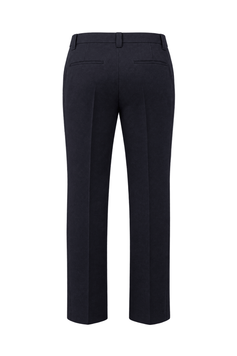 1980s Black Woven Suiting Trousers - Back View