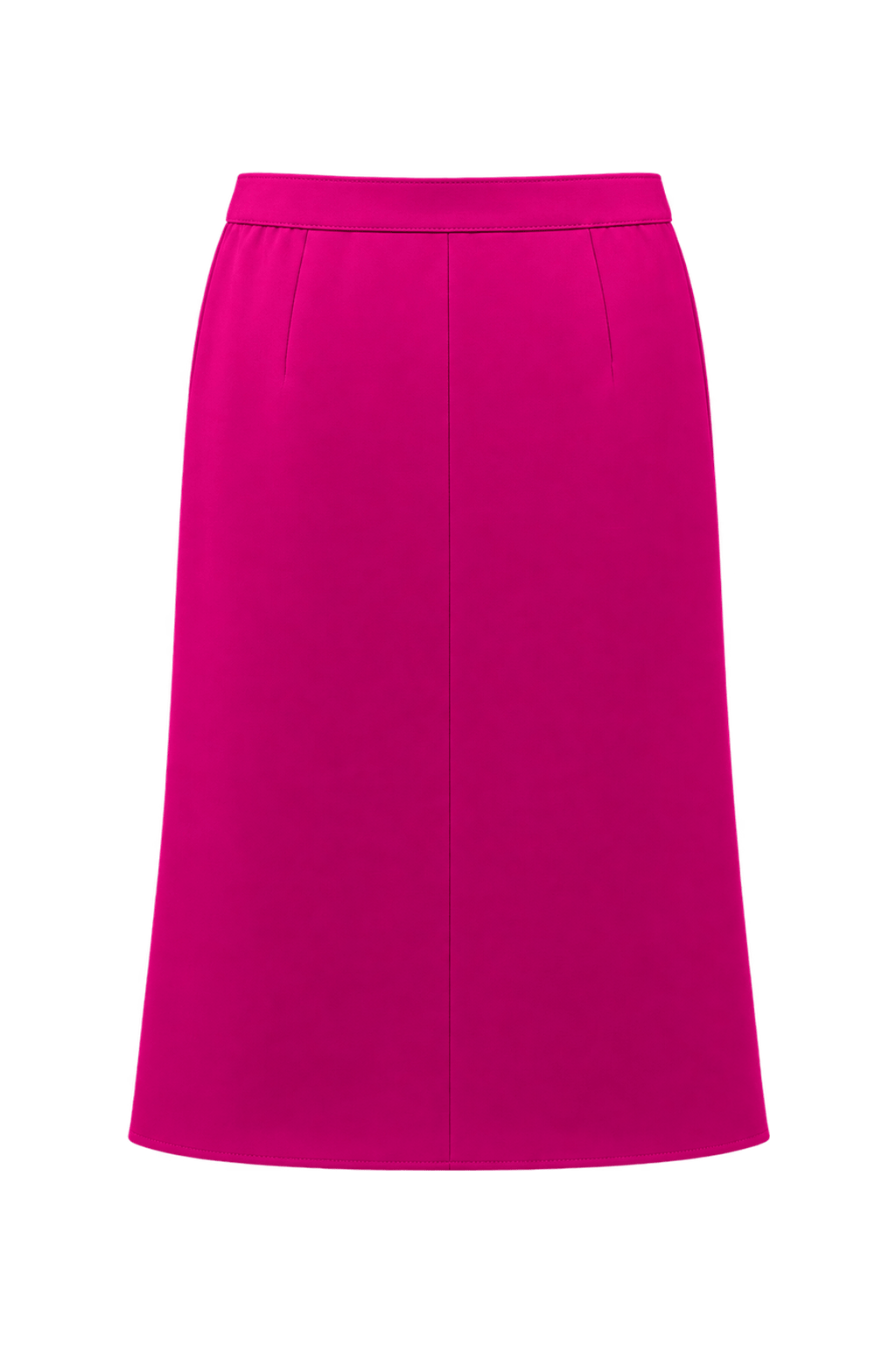 1970s Vivid Fuchsia Pink Woven Skirt - Back View