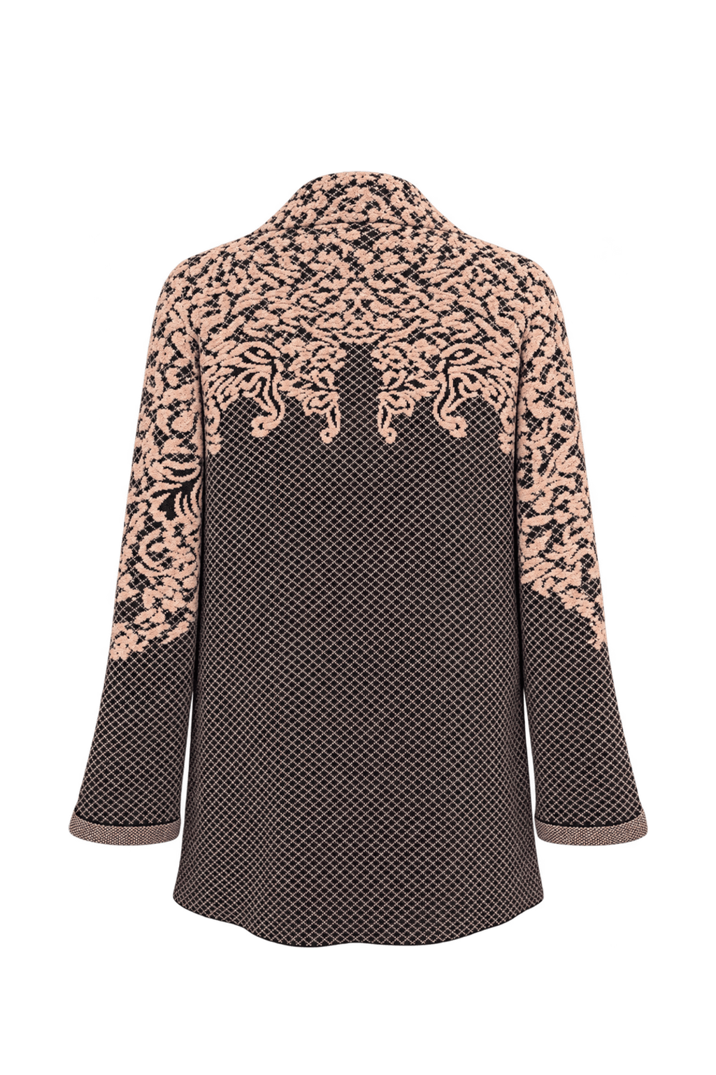 1980s Black Knit Cardigan - Back View
