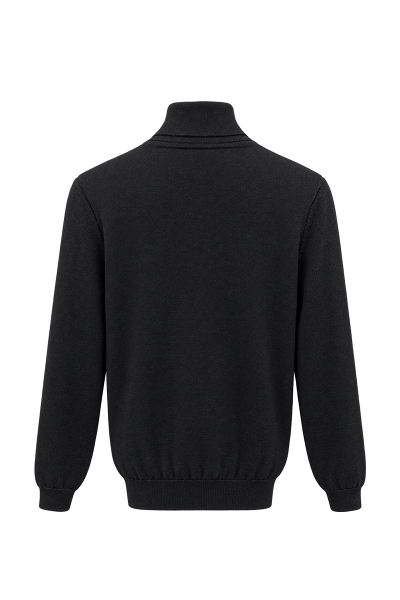 1990s Black Knit Sweater - Back View