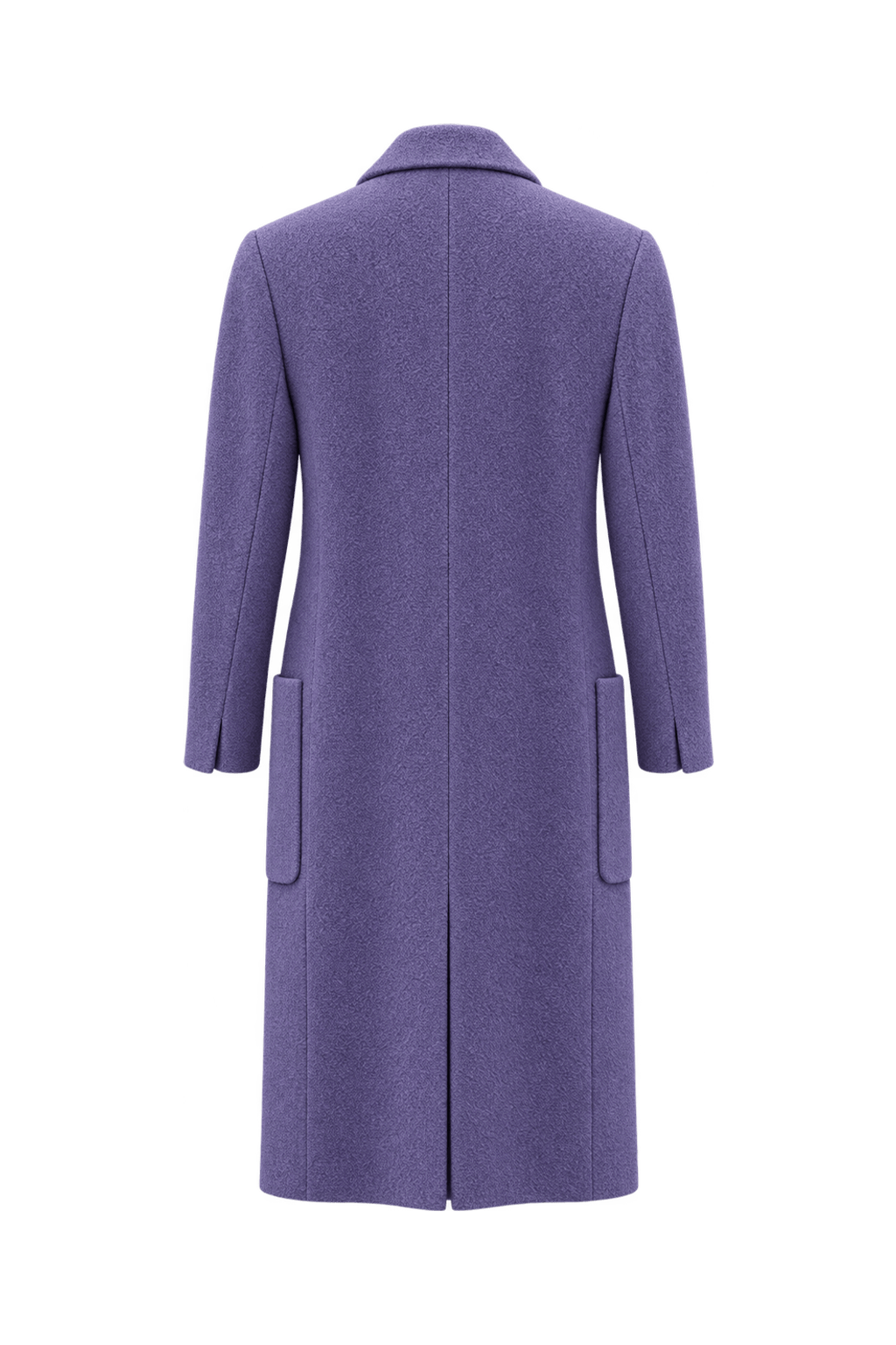 1960s Lavender Purple Wool Coat - Back View