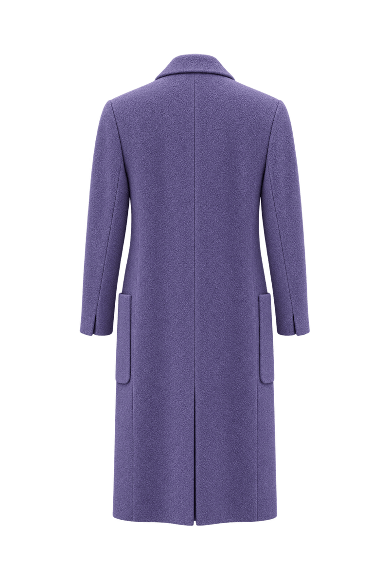 1960s Lavender Purple Wool Coat - Back View