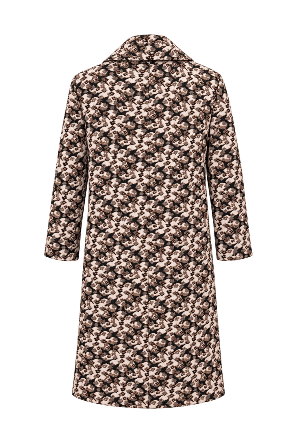 1960s Cream and Pale Pink Textured Woven Coat - Back View