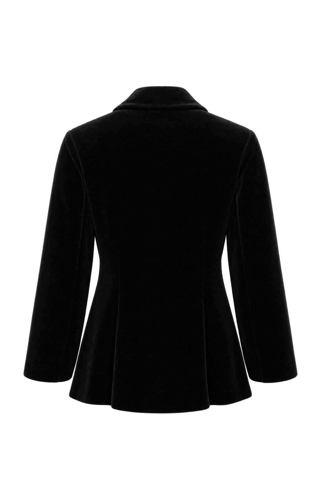 1980s Black Velvet Jacket - Back View