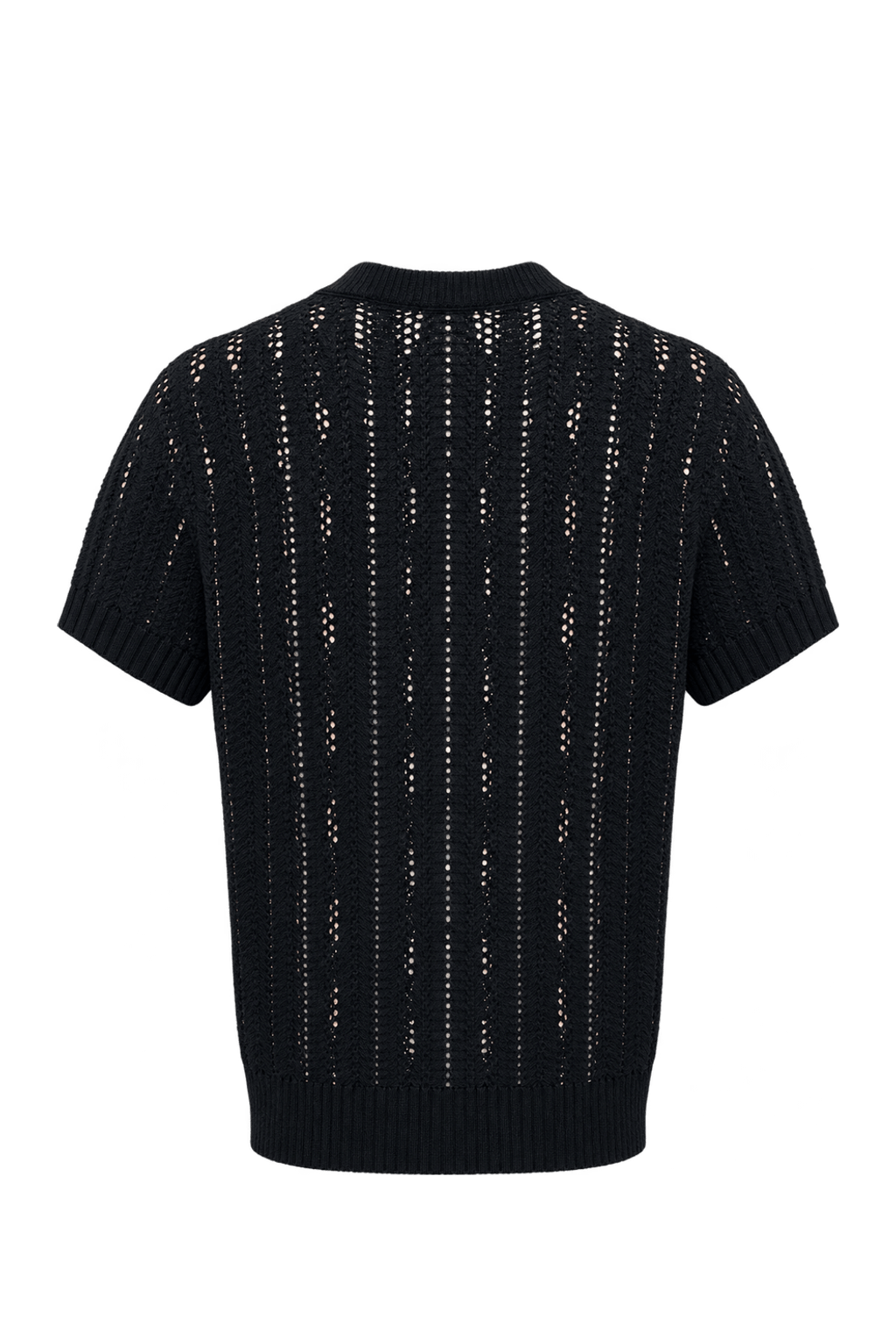1990s Black Unverified Knit Sweater - Back View