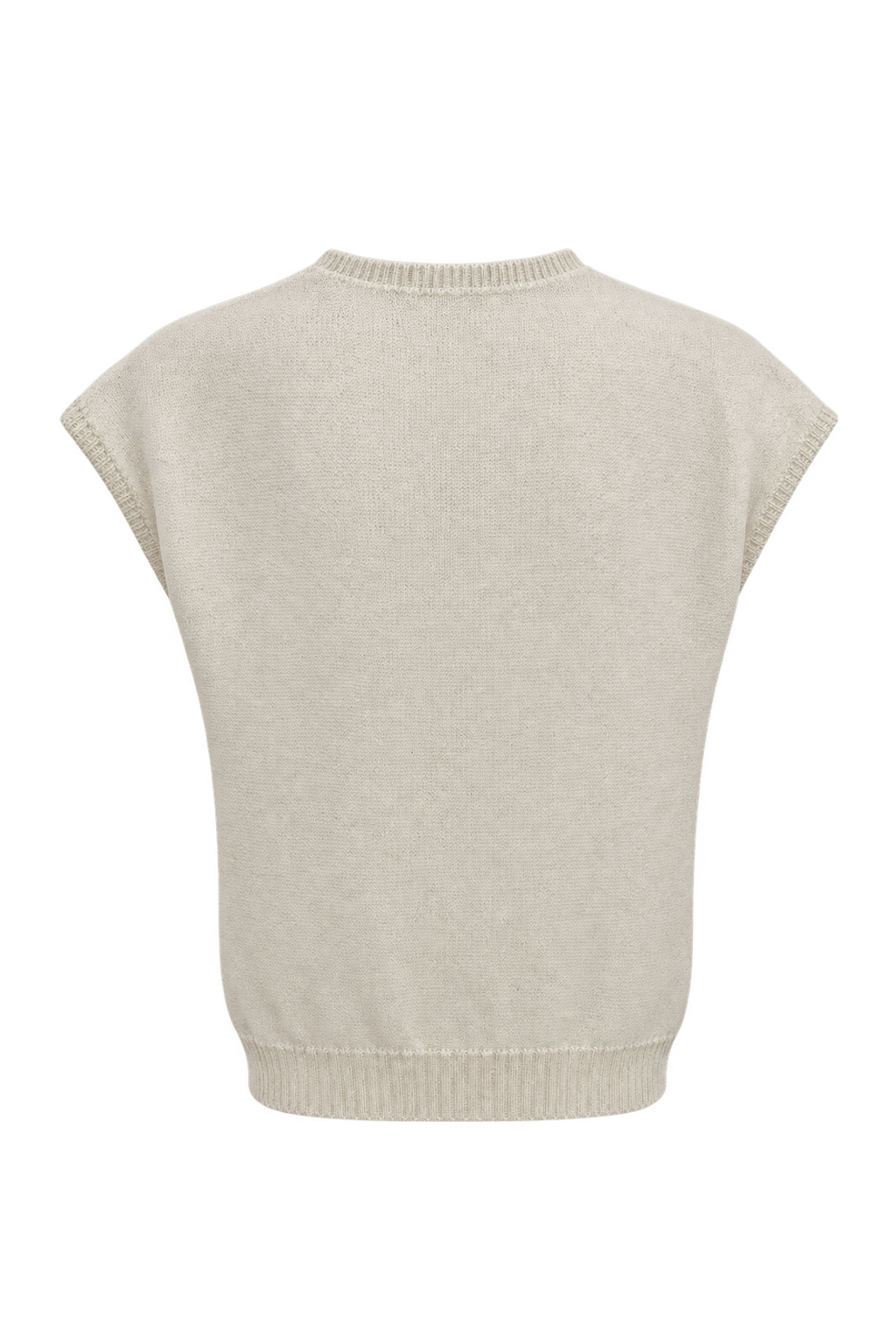 1990s Cream White Unverified Knit Sweater - Back View