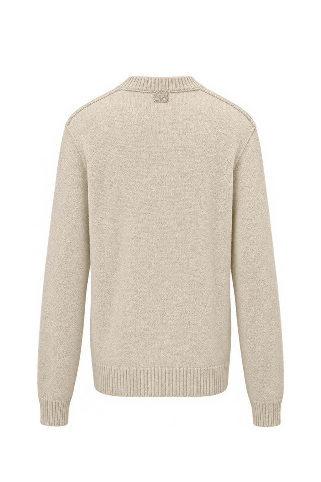 1990s Warm Cream Unverified Knit Sweater - Back View