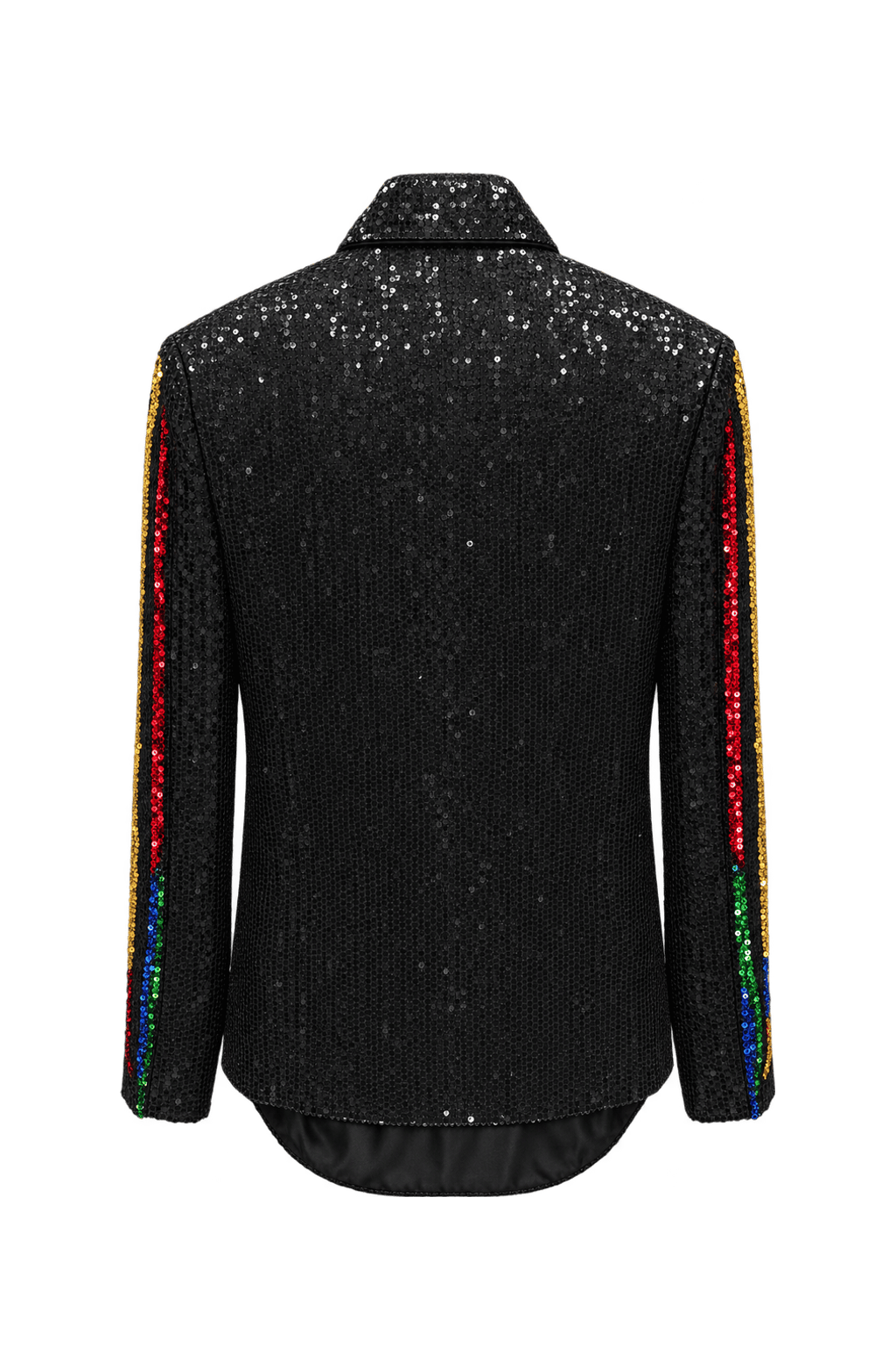 1980s Black Sequin Women's Jacket - Back View
