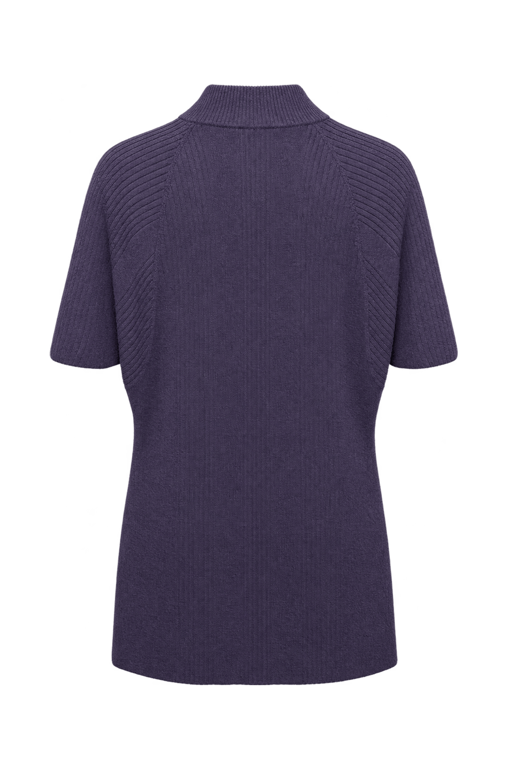 1990s Muted Plum Purple Knit Mini Dress - Back View