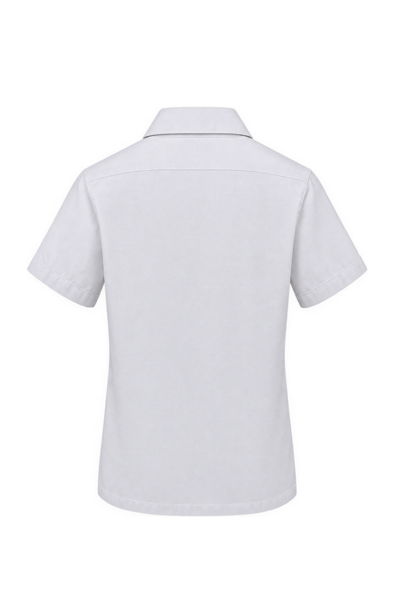 1990s White Smooth Woven Shirt - Back View