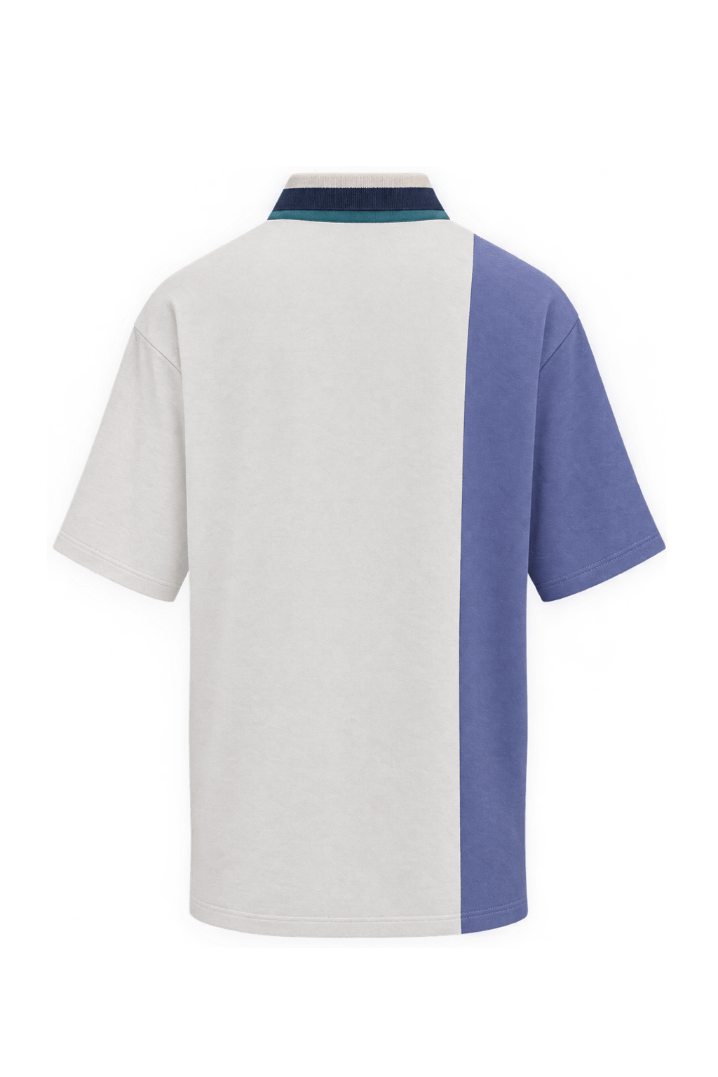 1990s Cream White Knit Polo - Back View