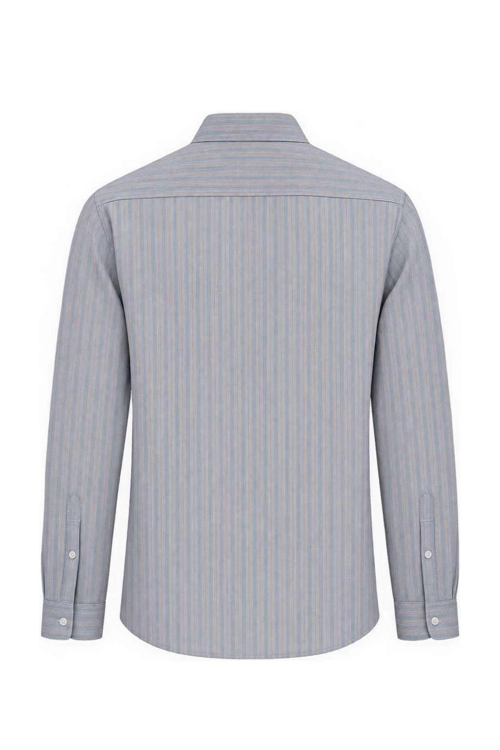 1990s Light Blue Cotton Button-Down Shirt - Back View