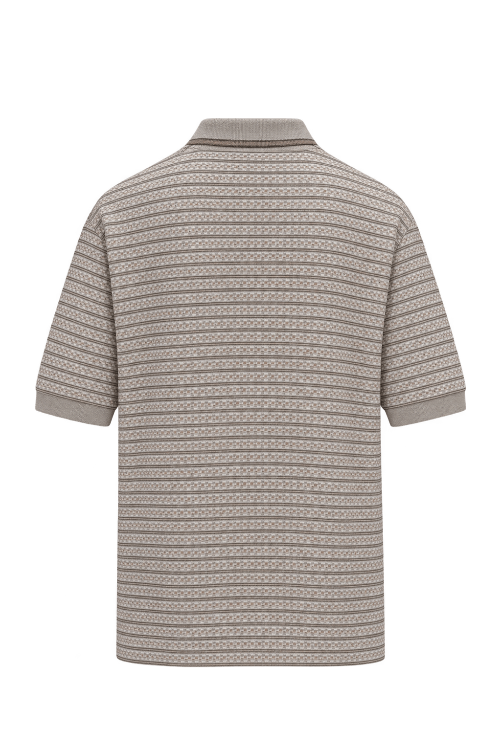 1990s Cream Beige Knit Polo - Back View