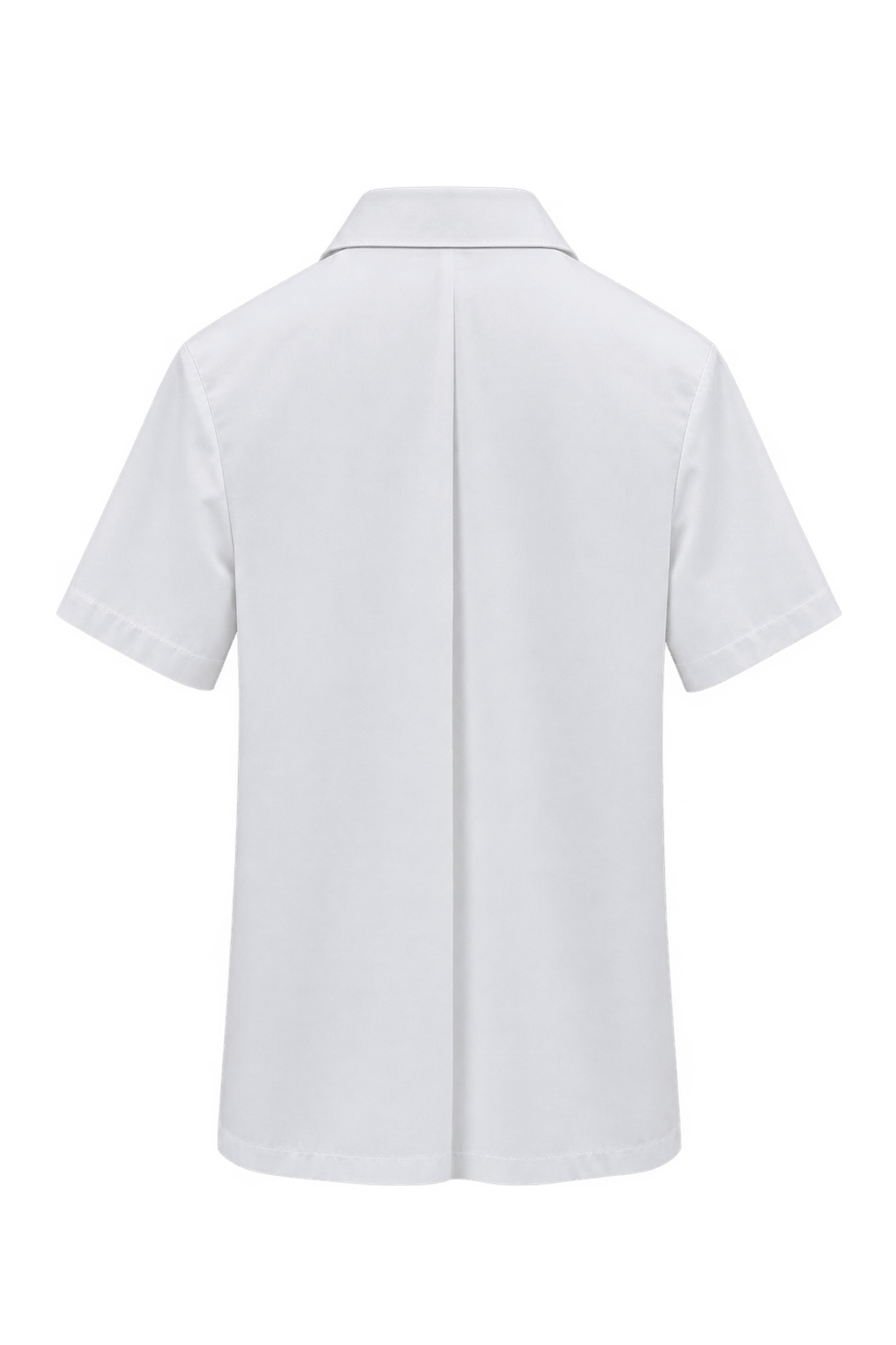 1990s White Polyester Blouse - Back View