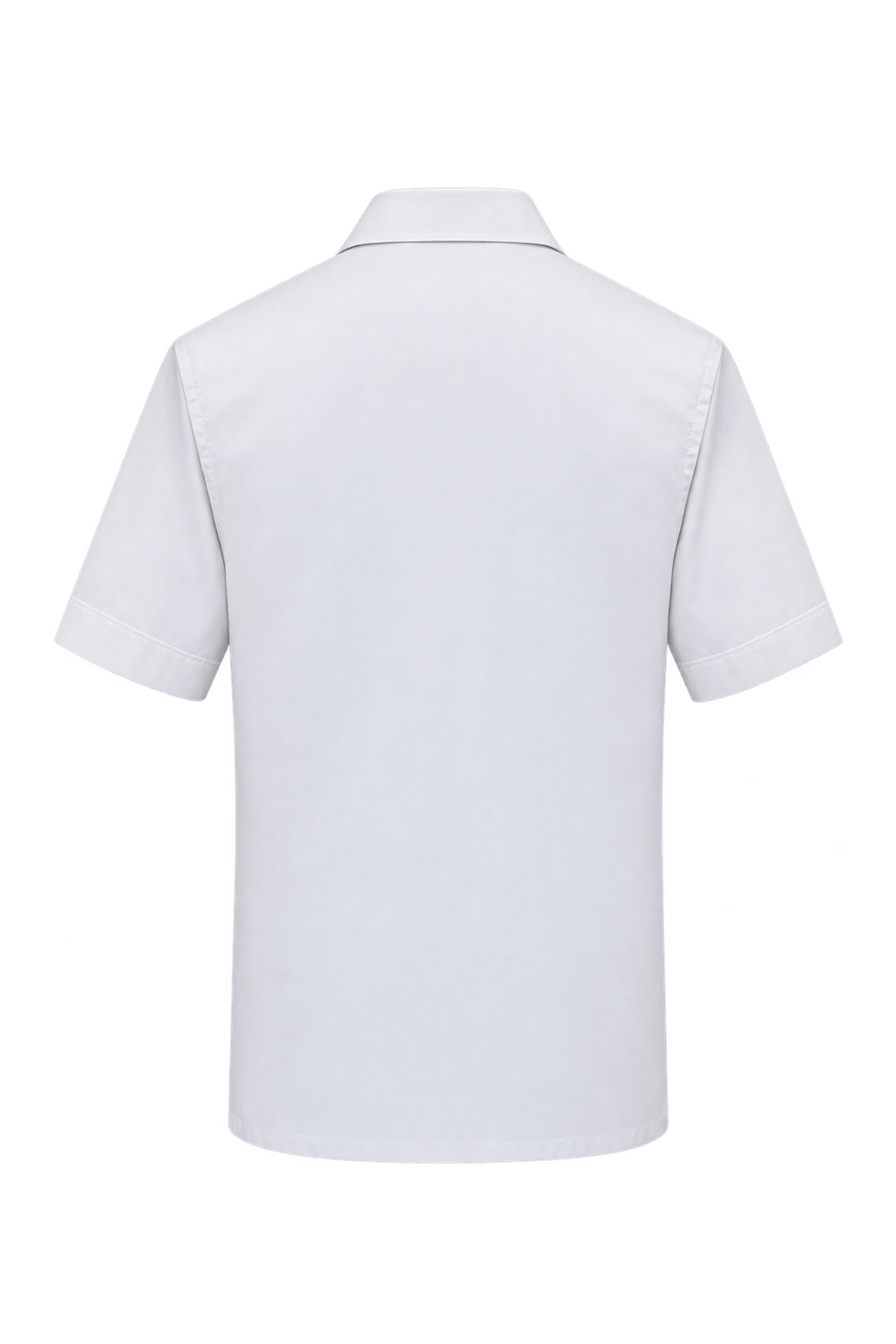 1990s White Polyester-Cotton Blend Shirt - Back View