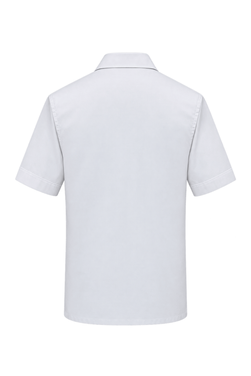 1990s White Polyester-Cotton Blend Shirt - Back View