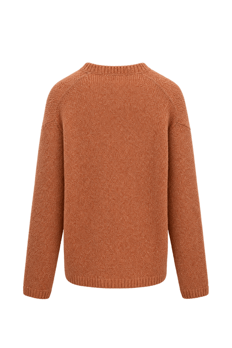 1990s Salmon-Peach Knit Sweater - Back View